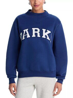 Parke Navy Blue Varsity Mock Neck Sweatshirt XXL NWT